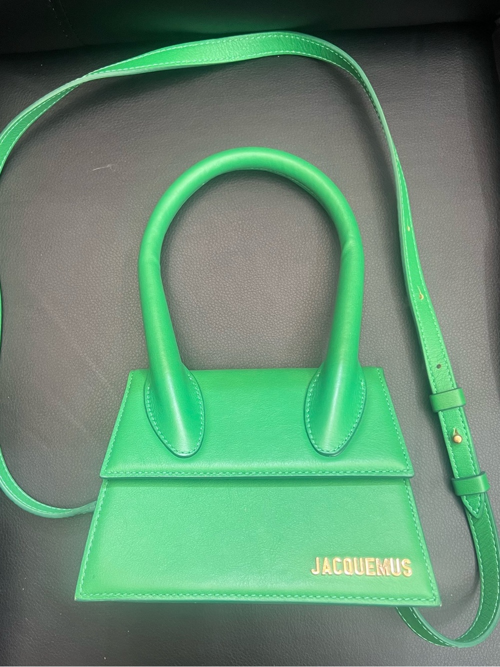 Jacquemus Emerald Green Mini Top-Handle Le Chiquito Crossbody
